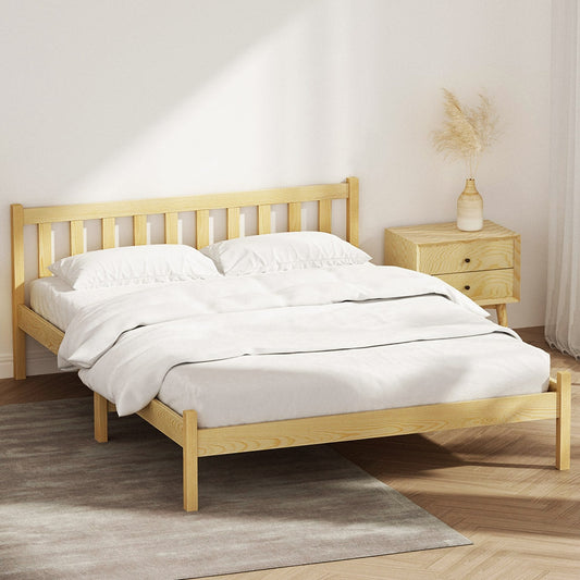 Jade Bed & Mattress Package no Drawers - Oak Double