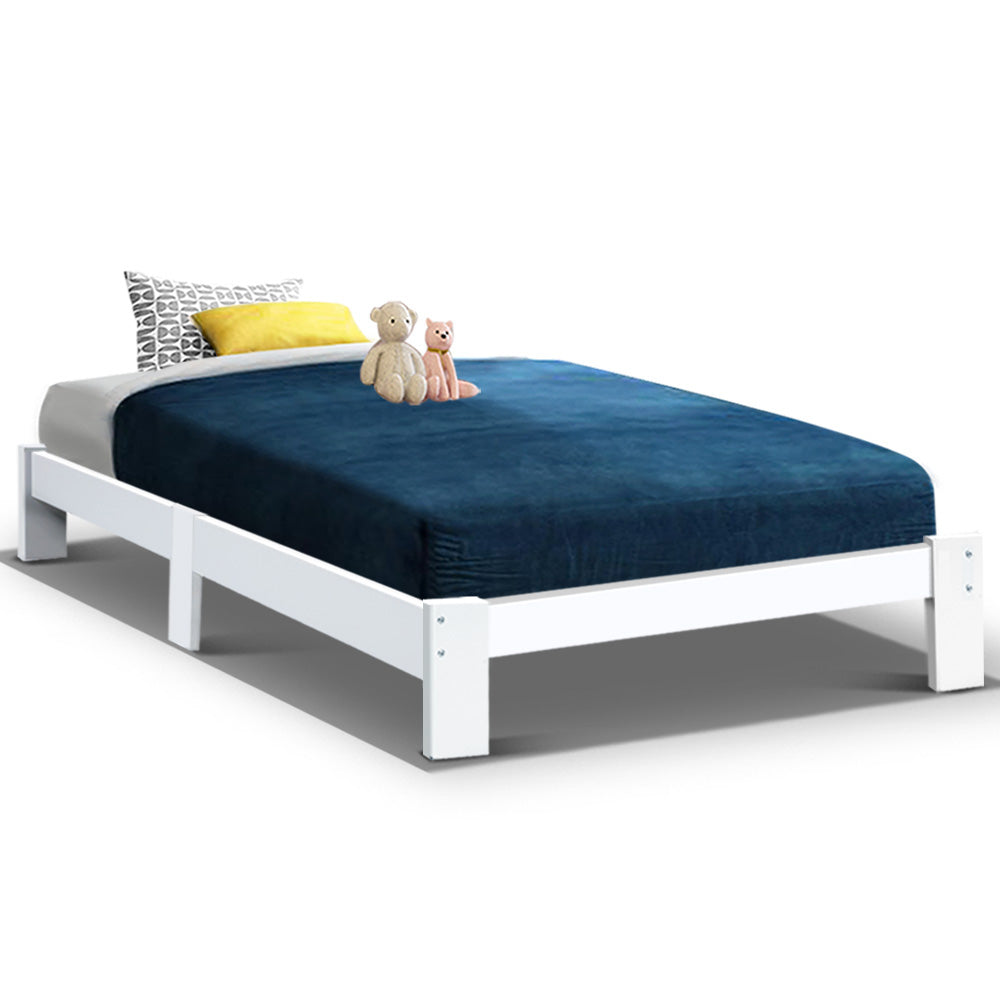 Marble Bed & Mattress Package - White Single