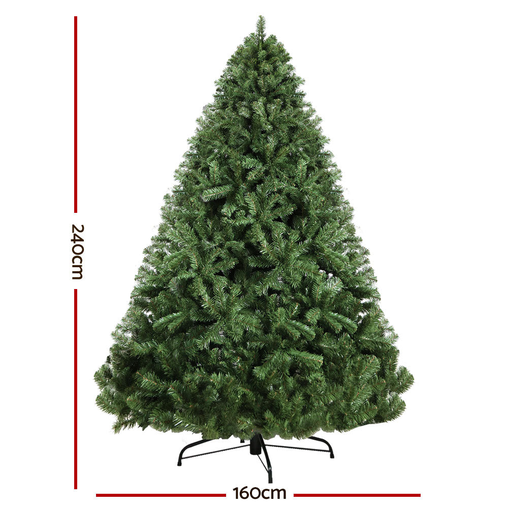 8ft 2.4m 1500 Tips Christmas Tree Xmas Tree Decorations Green