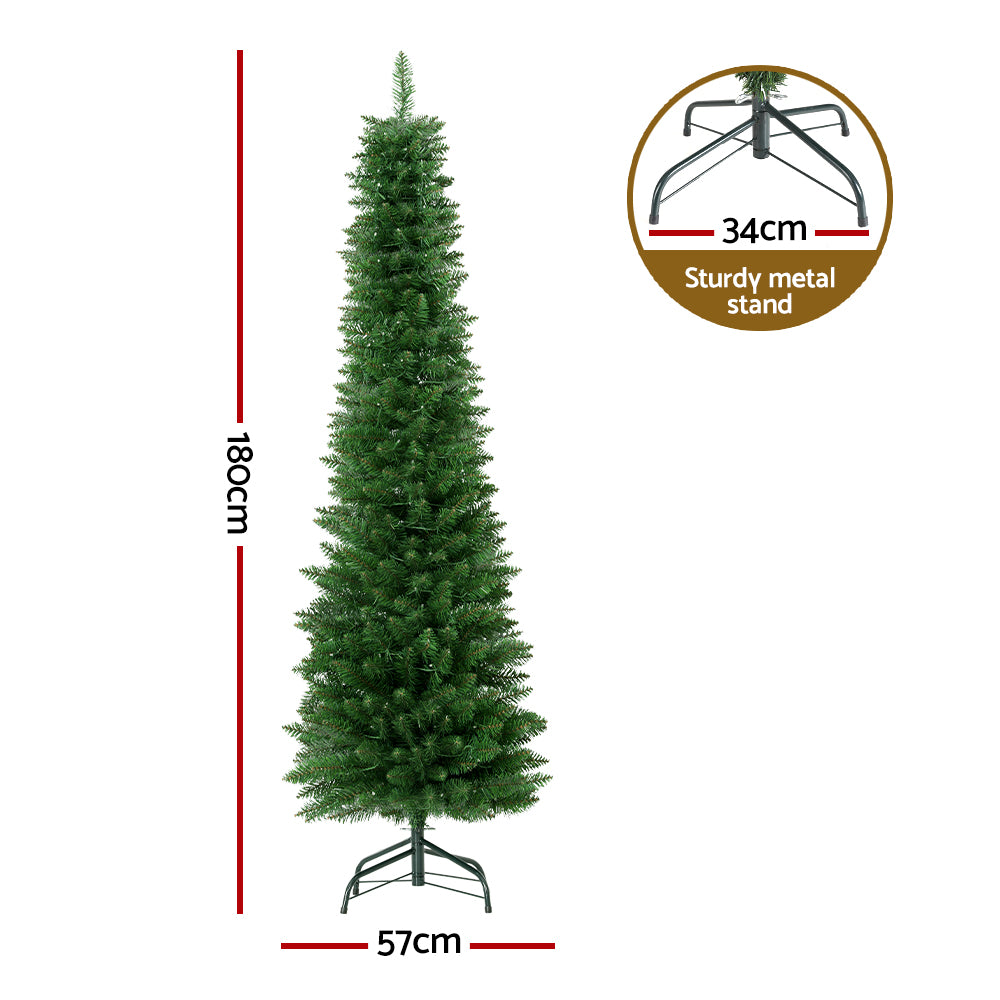 6ft 1.8m 200 LED Christmas Tree Pre-Lit Lights Xmas Tree Decorations