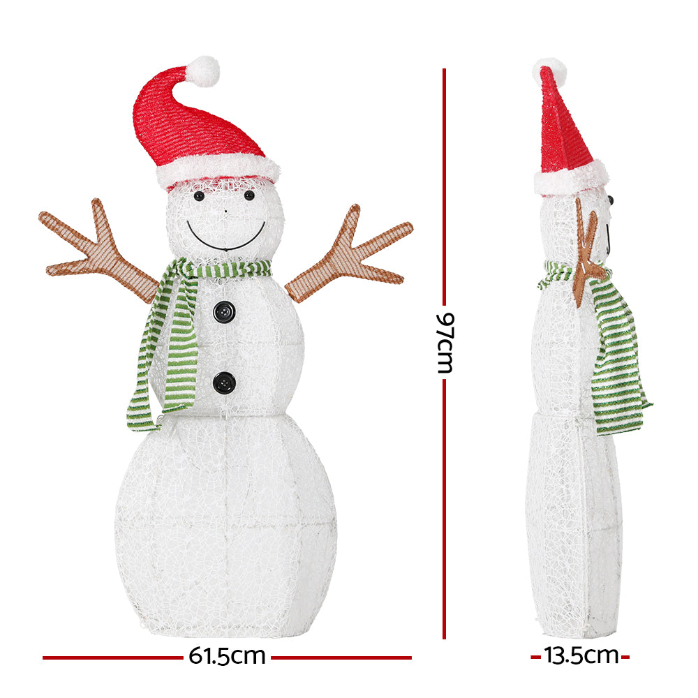 0.97M Christmas Lights Snowman 80 LED Decorations