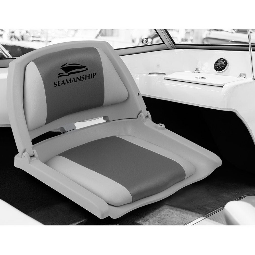 Buy Set of 2 Swivel Folding Marine Boat Seats Grey Charcoal Online in  Australia – Factory Buys