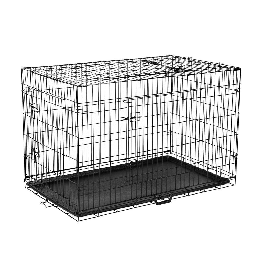 42inch Portable Foldable Metal Pet Cage - Black Online in Australia ...