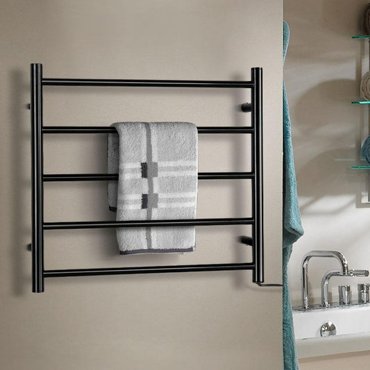 Electric Heated Towel Rail Rack 5 Bars Wall Mounted Clothes Dry Warmer